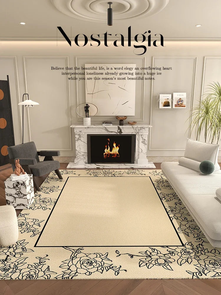 Tapis damier floral Heikoa O 80x160cm