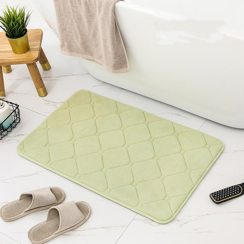 Tapis de bain galet vert Tapis Heikoa Vert 40x60cm