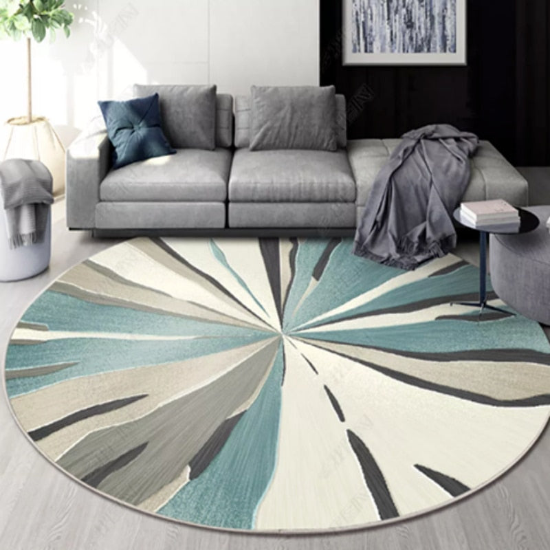 Tapis rond moderne pour salon Heikoa