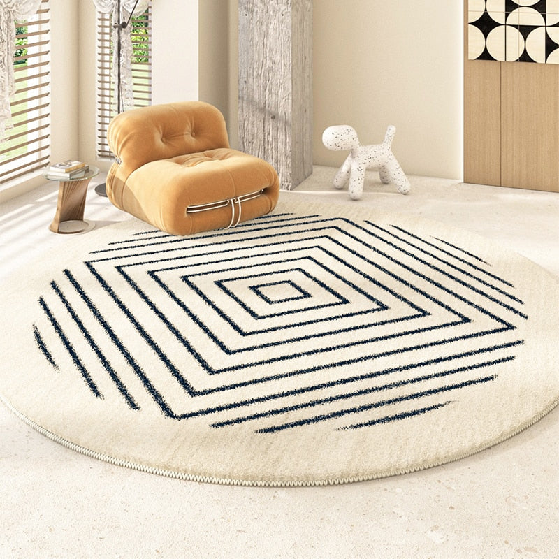 Large round living room rug