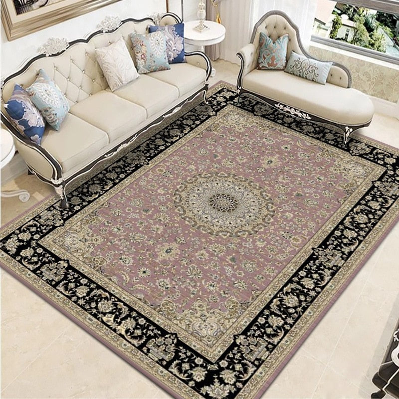 Tapis persan vintage Heikoa Beige et noir 100x160cm