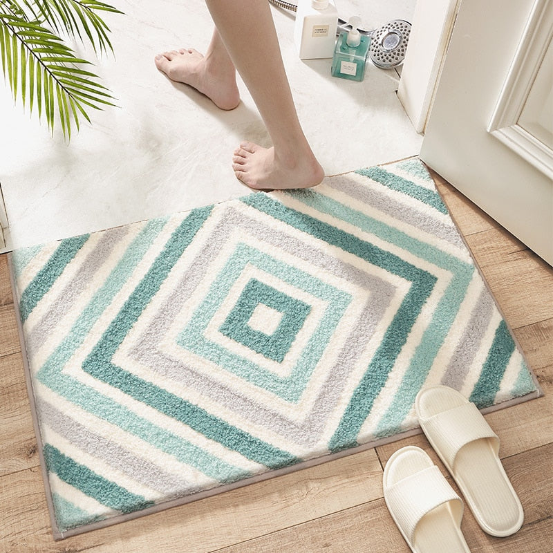 Tapis de bain turquoise Tapis Heikoa Turquoise 40x60cm