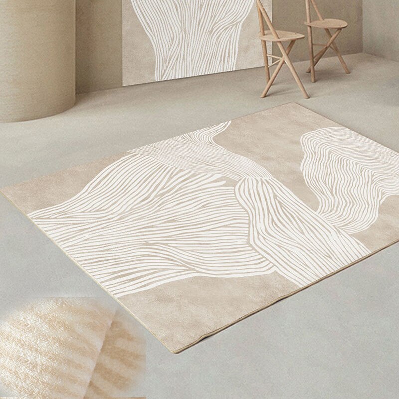 Tapis blanc et beige Heikoa Plush 8 60x90cm