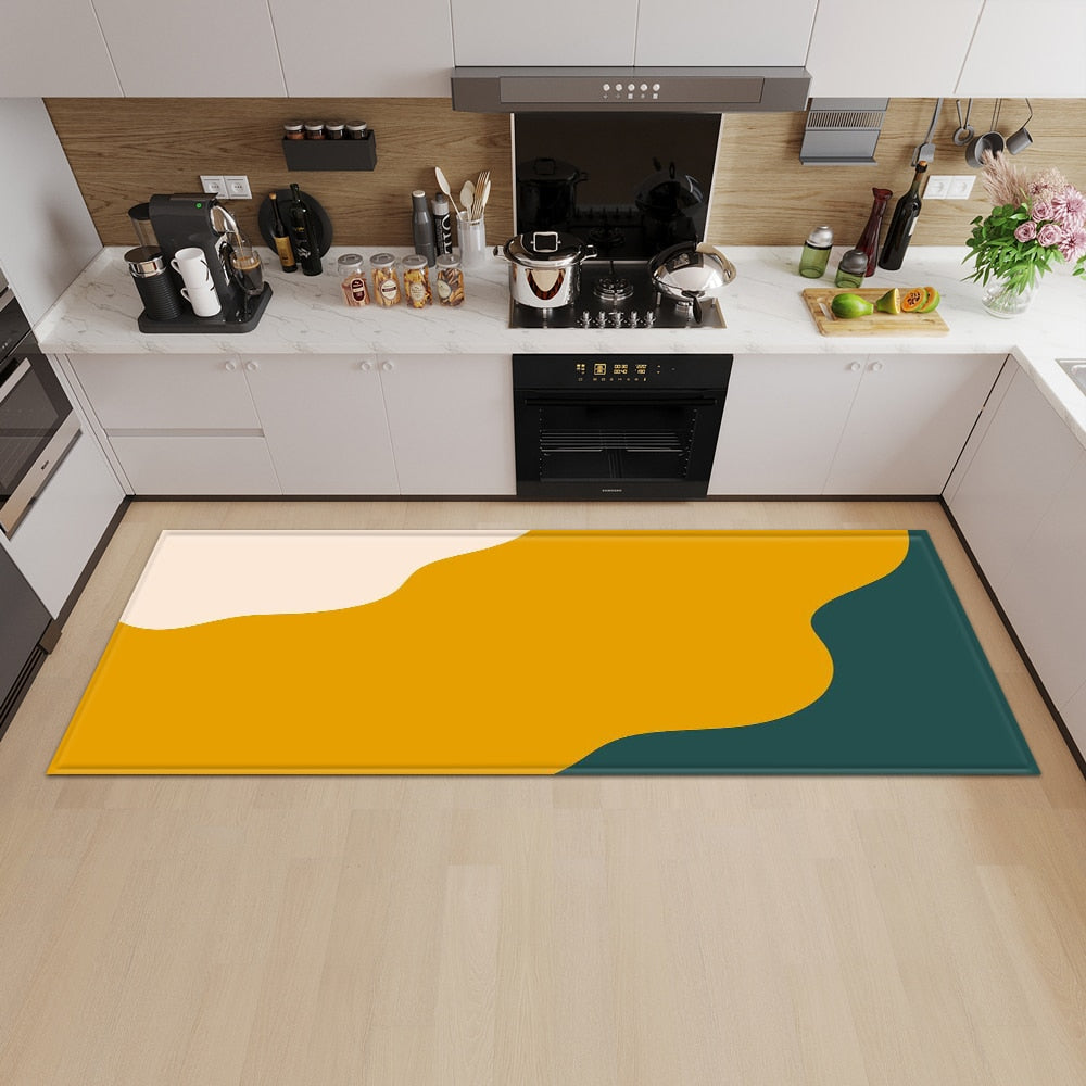 tapis cuisine jaune Tapis Heikoa 40cmx60cm ER22626-15