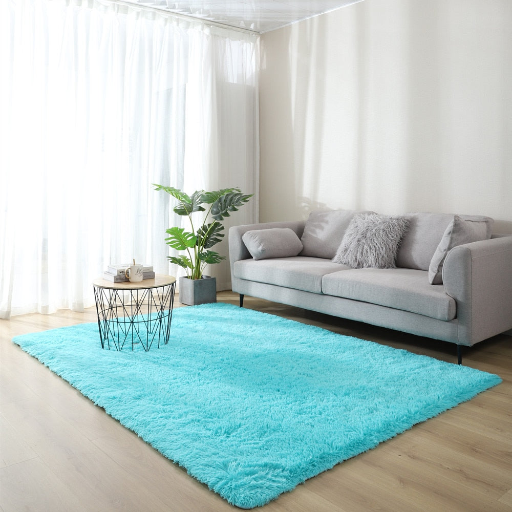 Tapis shaggy bleu Heikoa CM2014 40x60cm Chine