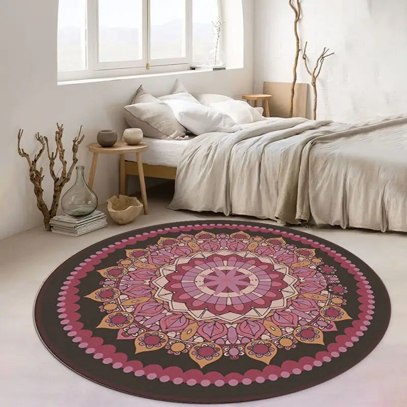 Tapis rond exotique violet Heikoa 80x80cm Violet