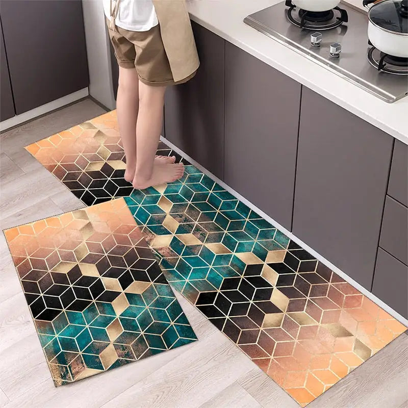Tapis cuisine marron Heikoa