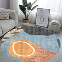Tapis Rond Décoratif Fleur De Vie - Diamètre 80 Cm, Antidérapant, Polyester, Pour Salon, Chambre Ou Cuisine - 3