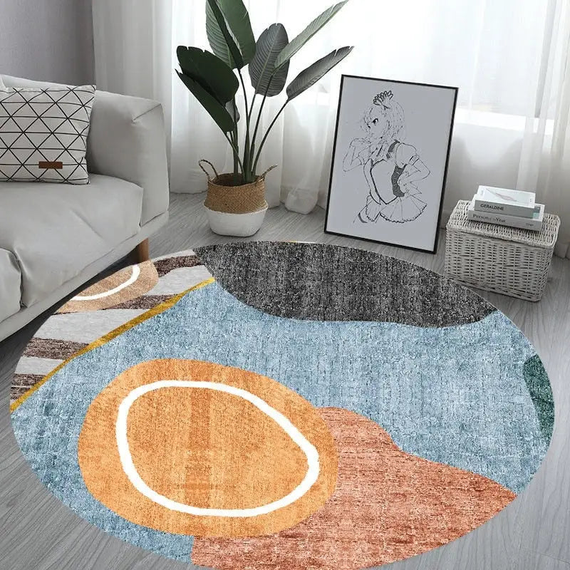 Tapis rond de salon coloré Heikoa 12 60x60cm