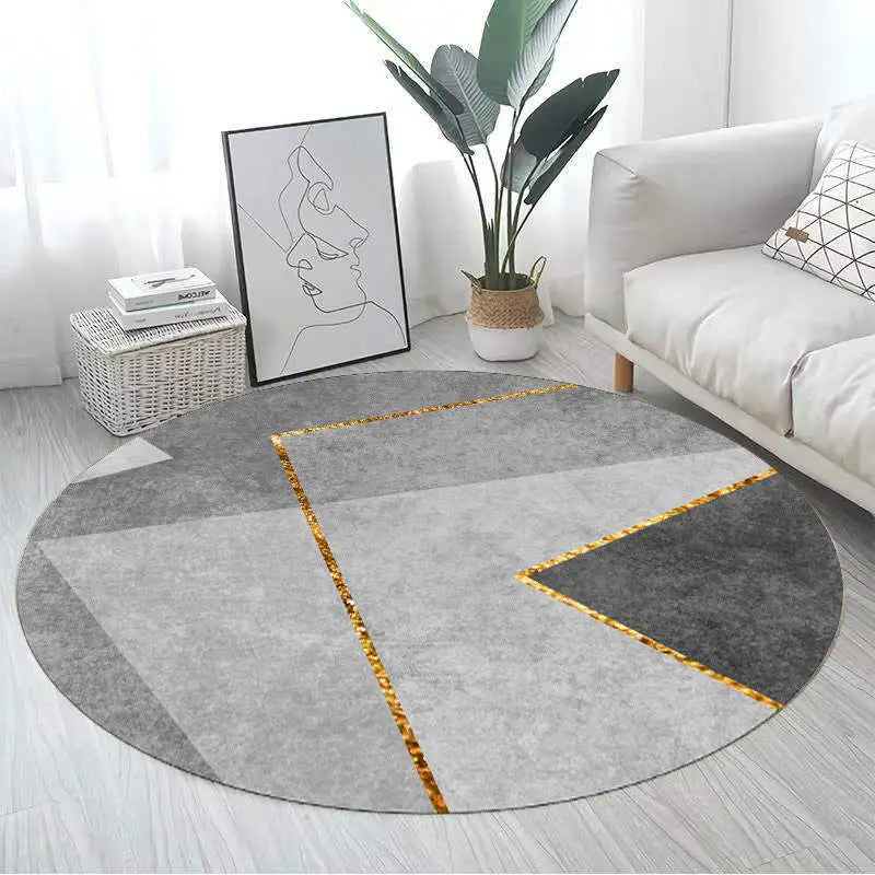 Tapis rond de salon gris Heikoa 5 60x60cm