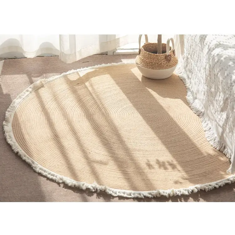 Tapis rond de jute uniforme Tapis Heikoa