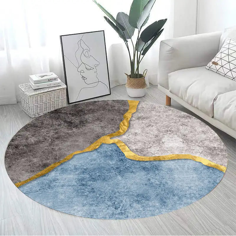 Luxueux tapis rond de salon Tapis Heikoa