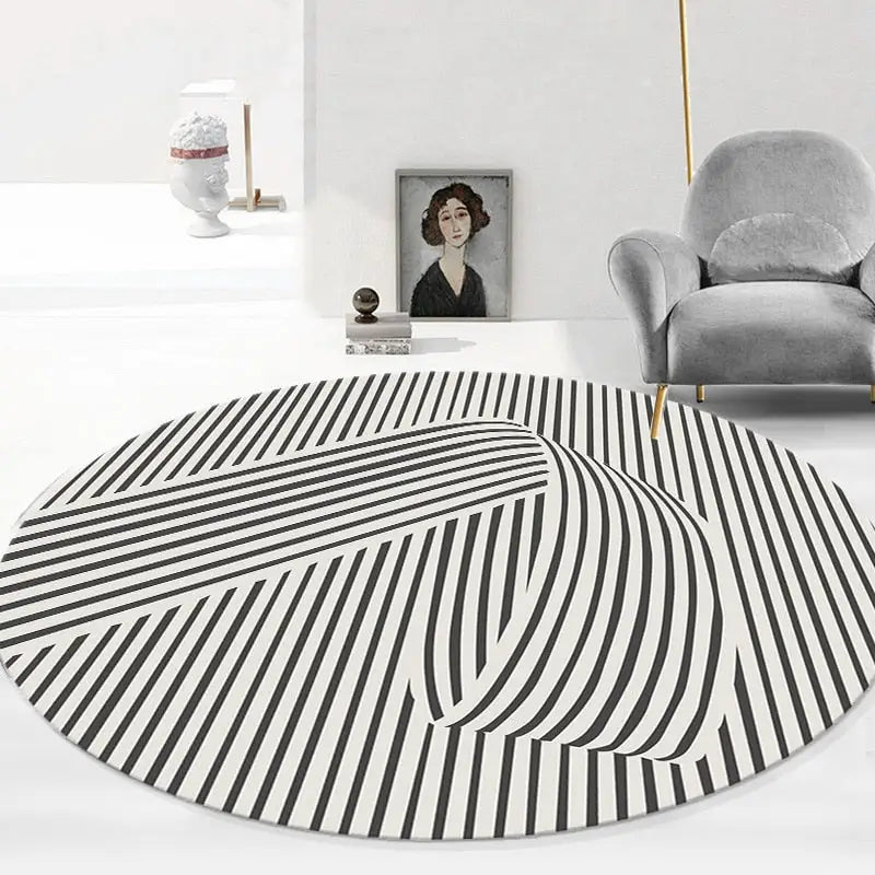 Tapis rond NORDIQUE blanc Heikoa Nordique 80x80cm