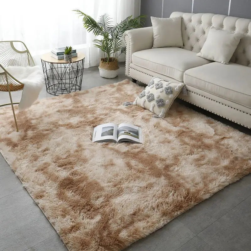 Tapis de salon moelleux blanc et marron Tapis Heikoa Blanc et Marron 40x60cm