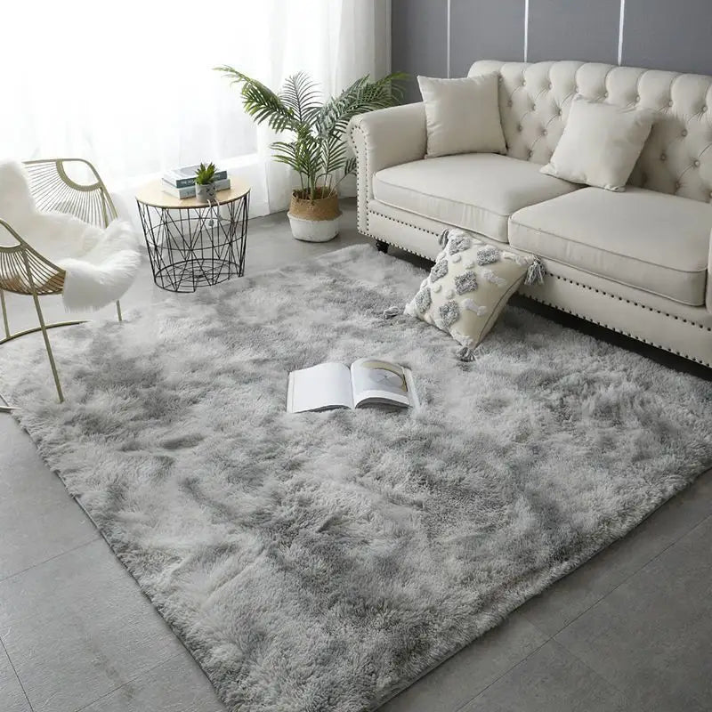 Tapis de salon moelleux gris et blanc Tapis Heikoa Gris et blanc 40x60cm