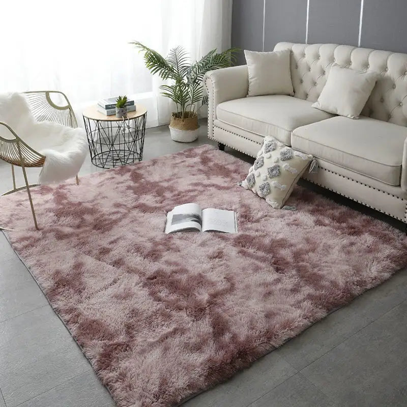 Tapis de salon moelleux rose et violet Tapis Heikoa rose violet 40x60cm
