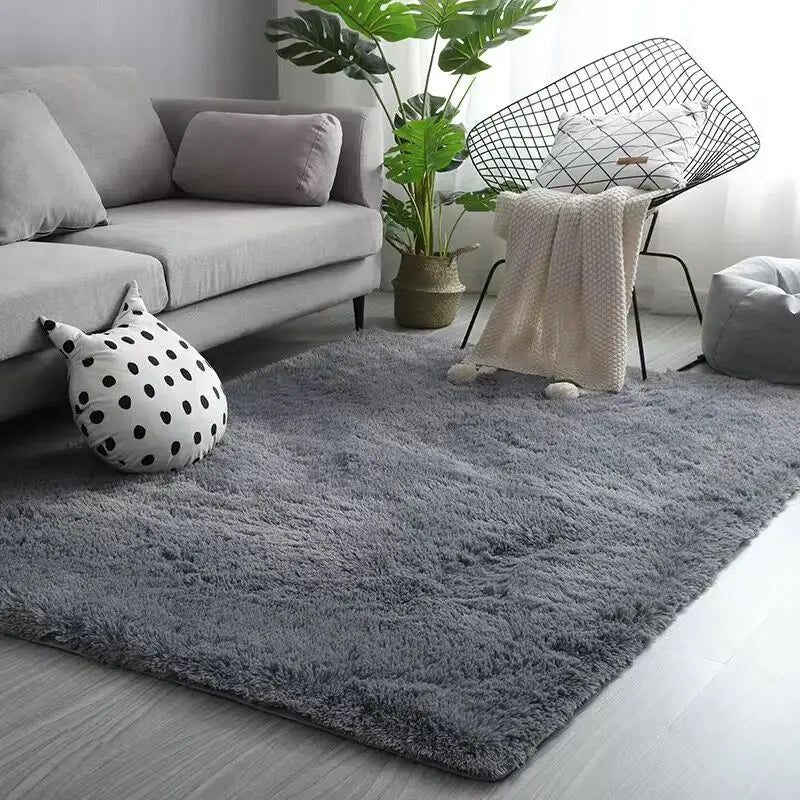 Tapis de salon moelleux gris Tapis Heikoa Gris 40x60cm