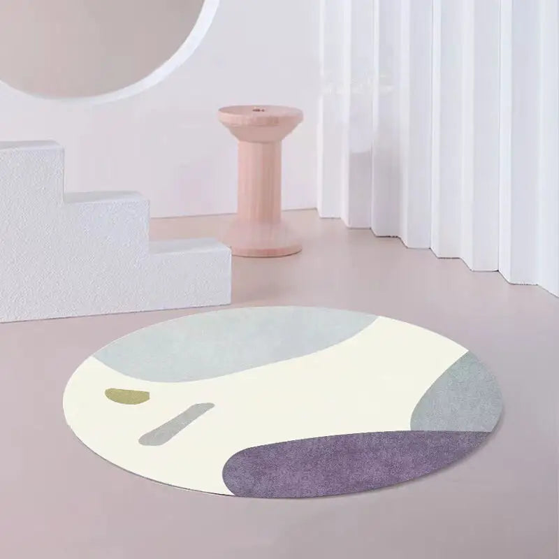 Tapis rond moderne pour salon Heikoa