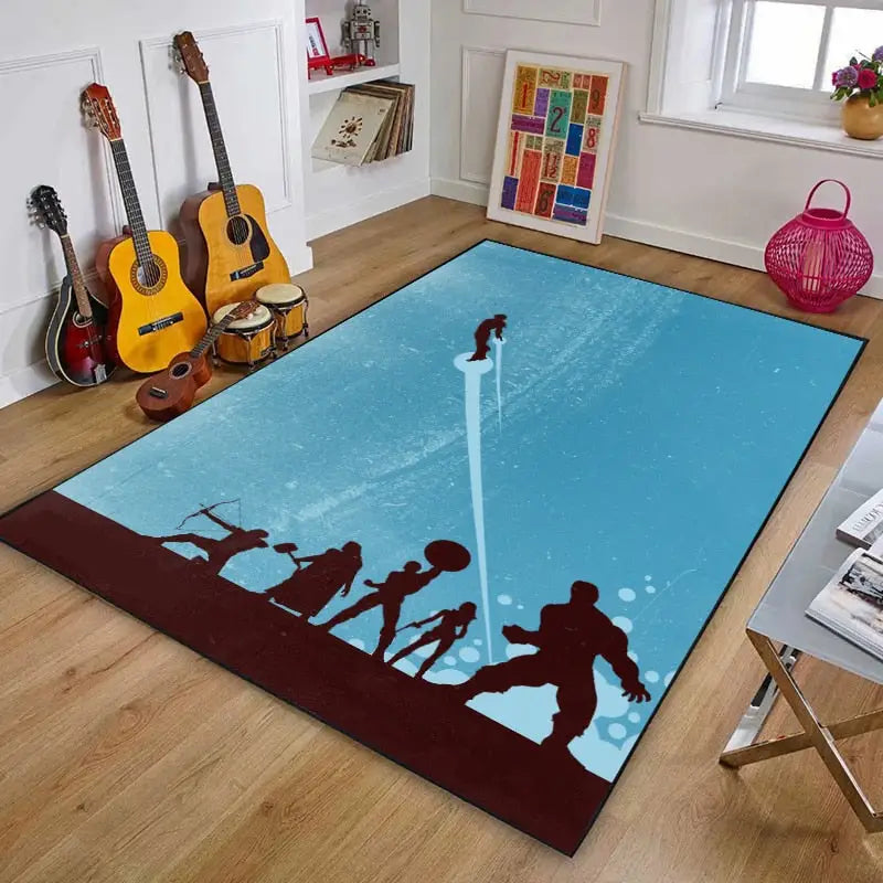 Tapis Bleu Avengers Tapis Heikoa G 50x80cm
