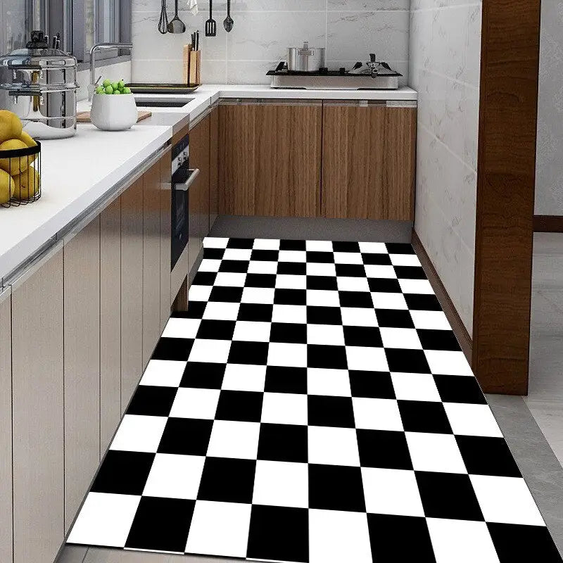 Tapis vinyle noir et blanc Heikoa Noir et Blanc 50x120cm