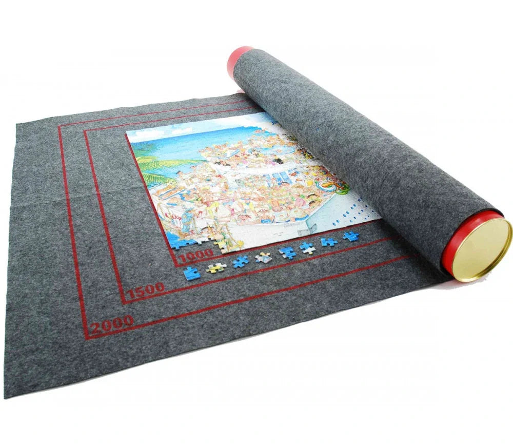 Tapis de puzzle roulable pour ranger un puzzle en cours
