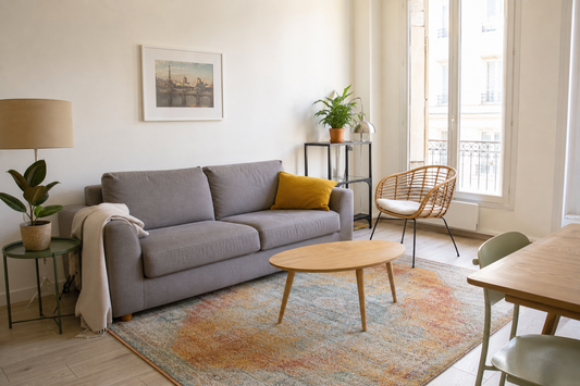 DÃ©corer un salon louÃ© avec un tapis : du caractÃ¨re sans travaux