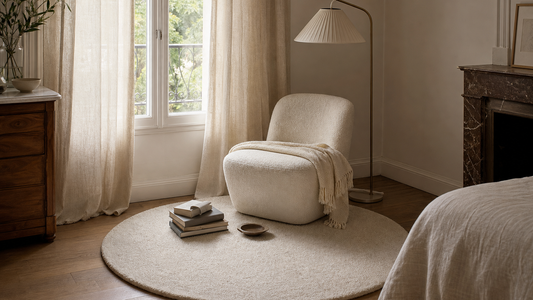 Tapis rond dans une chambre : où le placer pour un effet doux ?