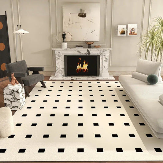 Tapis damier noir blanc  Heikoa   