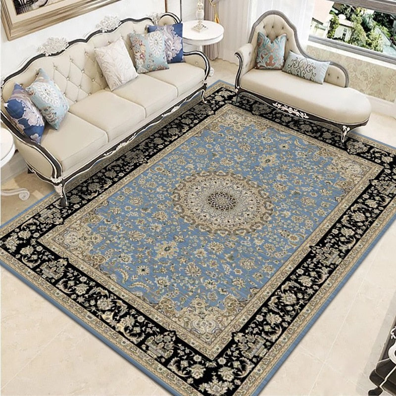 Tapis persan ancien  Heikoa Bleu noir 100x160cm 