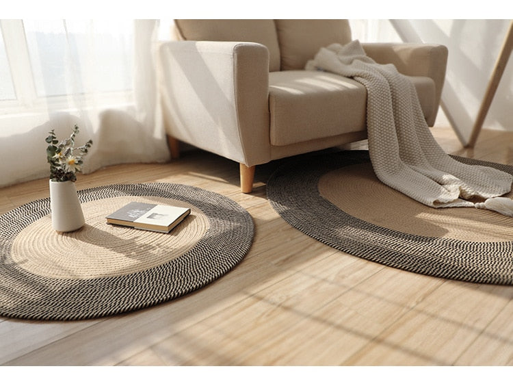 tapis rond jute 200cm - Ajoutez une touche de chaleur à votre intérieur –  Heikoa