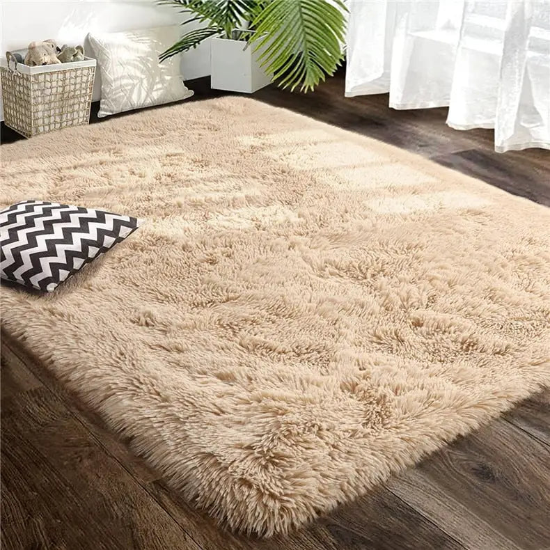 Beige living room rug