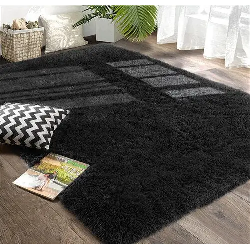 Tapis de salon noir Tapis Heikoa noir 40cm x 60cm 