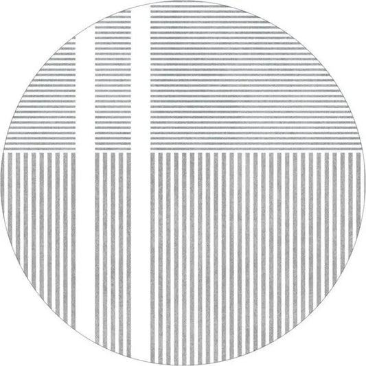 Luxueux tapis moderne à bande blanche Tapis Heikoa 9 60x60cm 