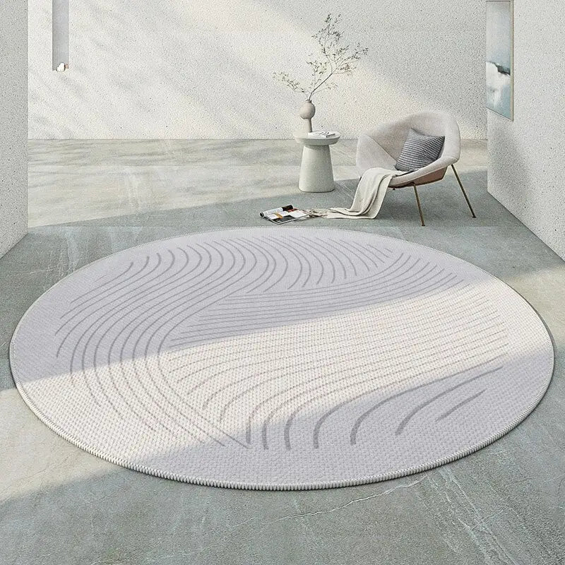 Tapis rond salon chambre 140 cm, tapis doux antidérapants lavables, tapis  décoratif