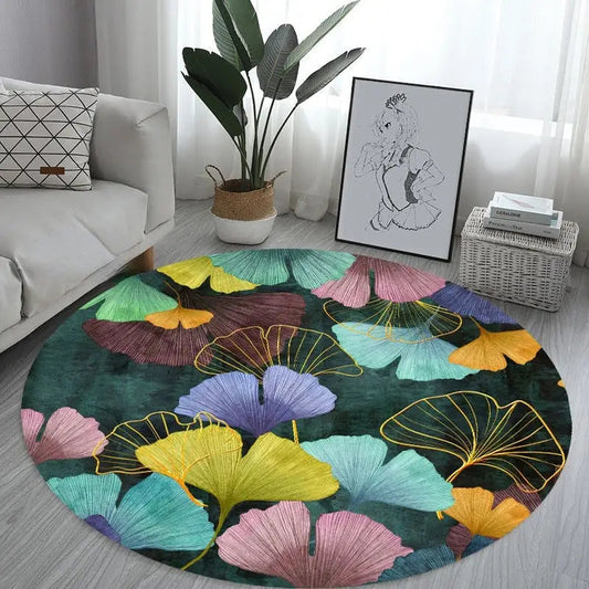 Tapis rond florale  Heikoa 4 60x60cm 